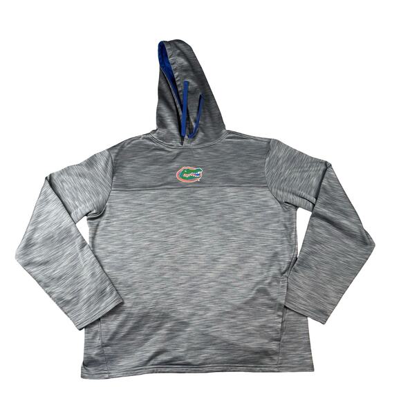 Florida Gators UF‎ Sweatshirt Hoodie Pullover Logo Gray Pockets Men's Large - Picture 1 of 9